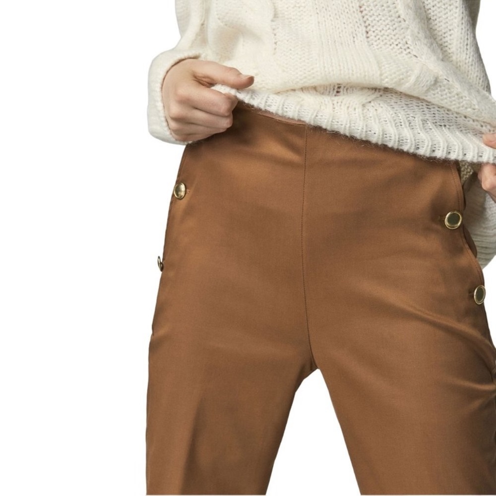 Massimo Dutti Brown Tailored Trousers
